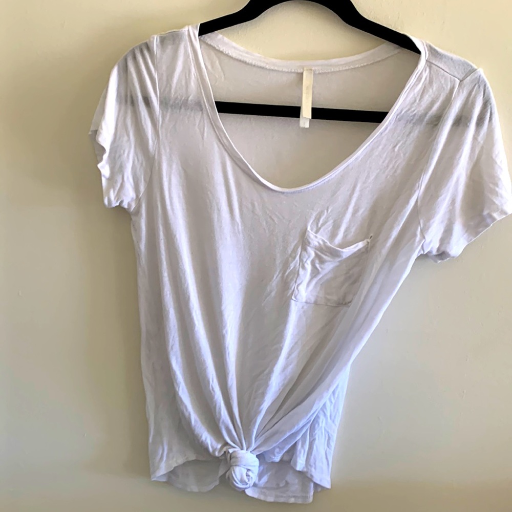 Loose flowy white tee
